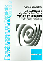 Cover-Abbildung des Buches 'Die Auffassung physikalischer Sachverhalte im Schulalter'