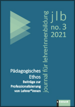 Cover-Abbildung des Heftes'jlb 03/2021: Pädagogisches Ethos. Beiträge zur Professionalisierung von Lehrer*innen'