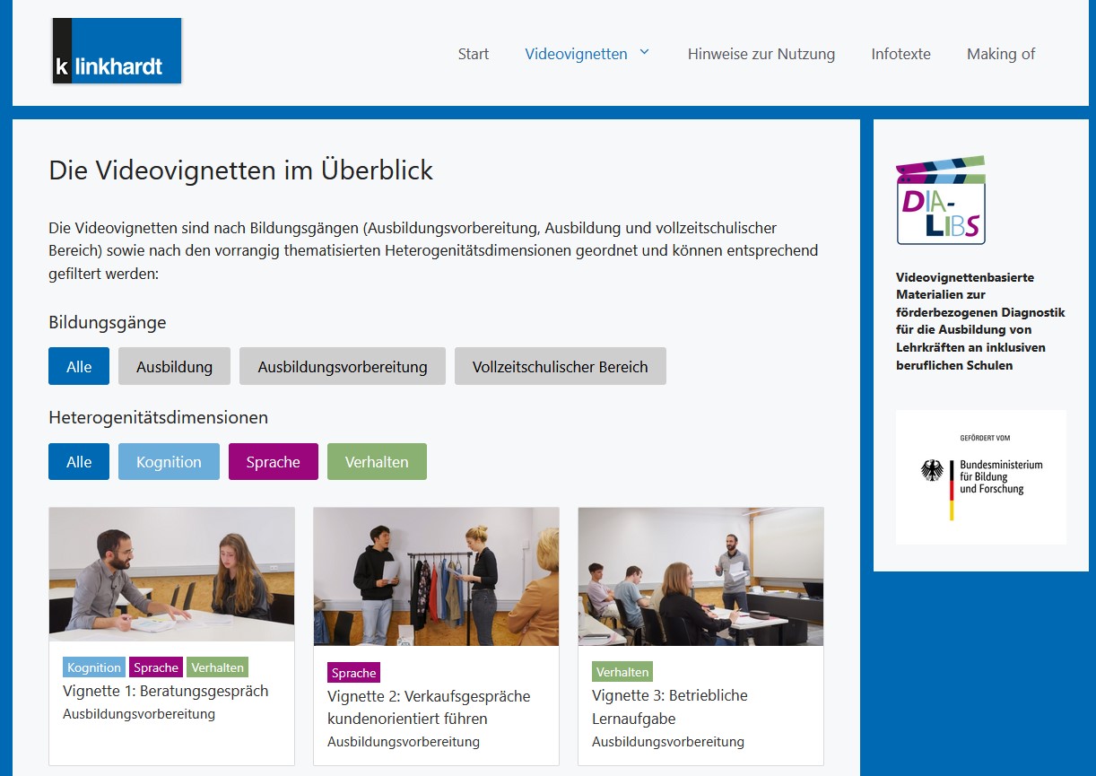 Screenshot Website foerderbezogen-diagnostizieren.de