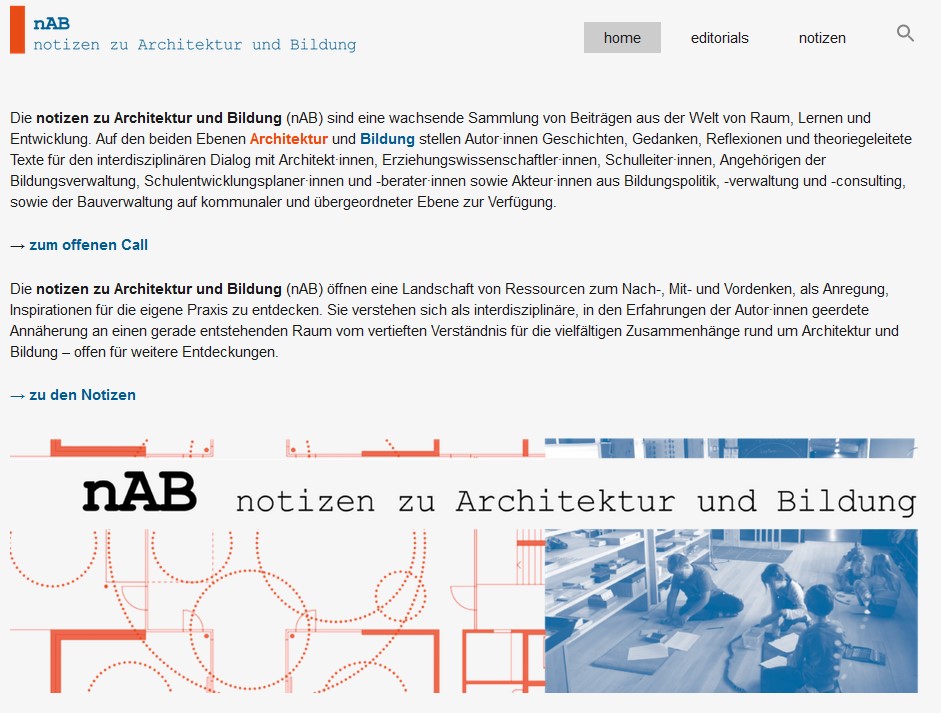 Screenshot der nAB-Website